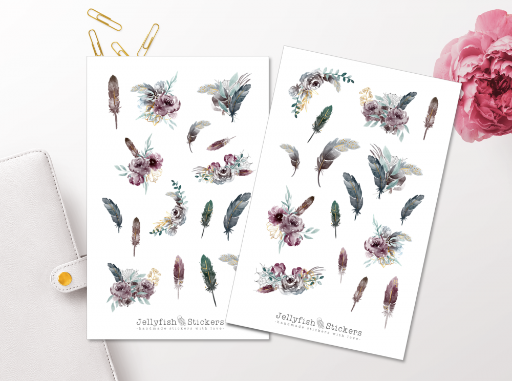 Feathers Sticker Set